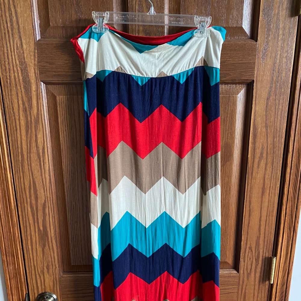 Chevron Maxi Skirt